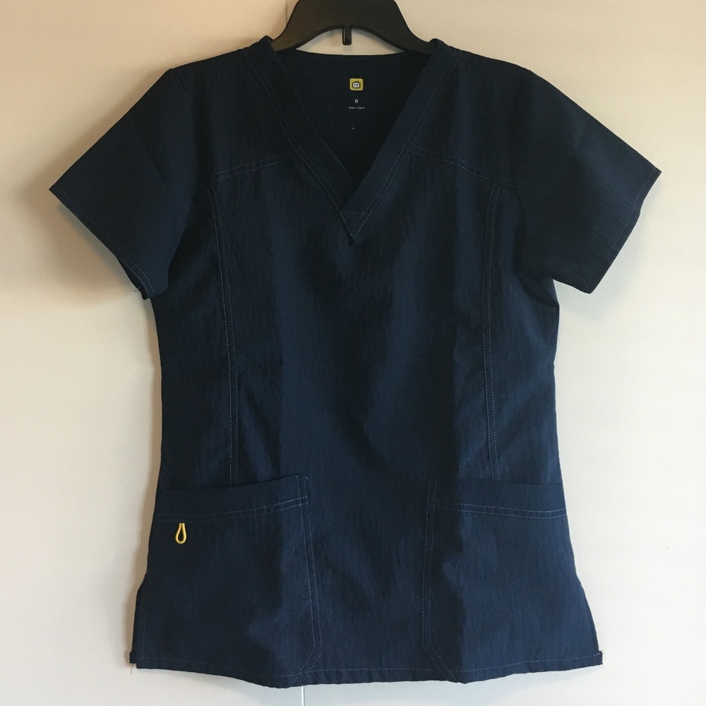 WonderWink Navy Scrub Top